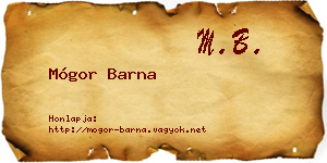 Mógor Barna névjegykártya